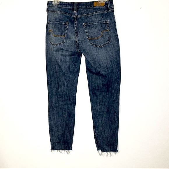 Signature Levis High Rise Ankle Skinny Jeans Raw Hemline Women’s Size 4 - Picture 8 of 9